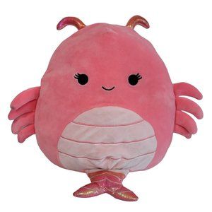 squishmallow simone the shrimp pink metallic seasquad 12"